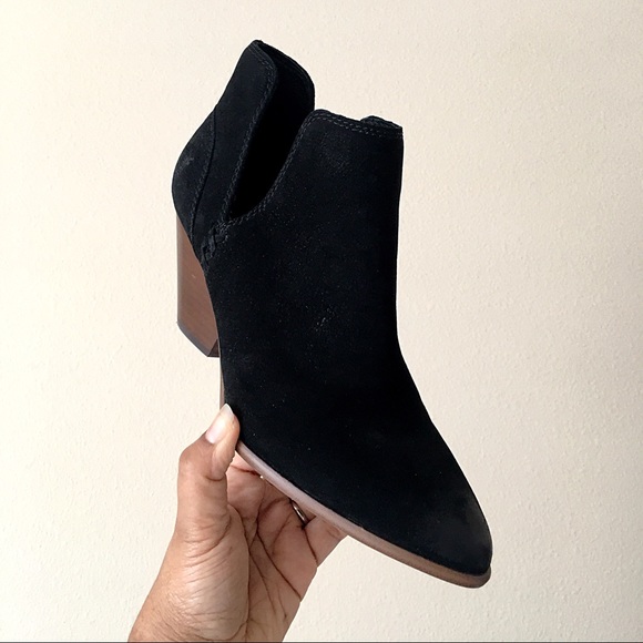 Frye Reina Cut Out Black Cowboy Ankle Bootie - Picture 3 of 7